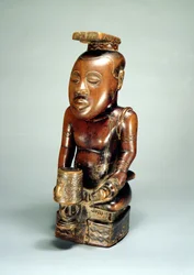 Ndop portret van Koning Mishe miShyaan maMbul Kuba (Bushoong), Zaïre